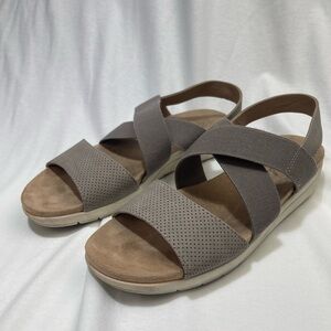 Life Stride Velocity 2.0 Khaki Stretch Sandals size 8